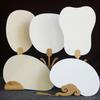 Blank Rice Paper Fan Round Fan Paper Hand Fan Wedding Fan Decorative Painting Fan Blank Fan Kids