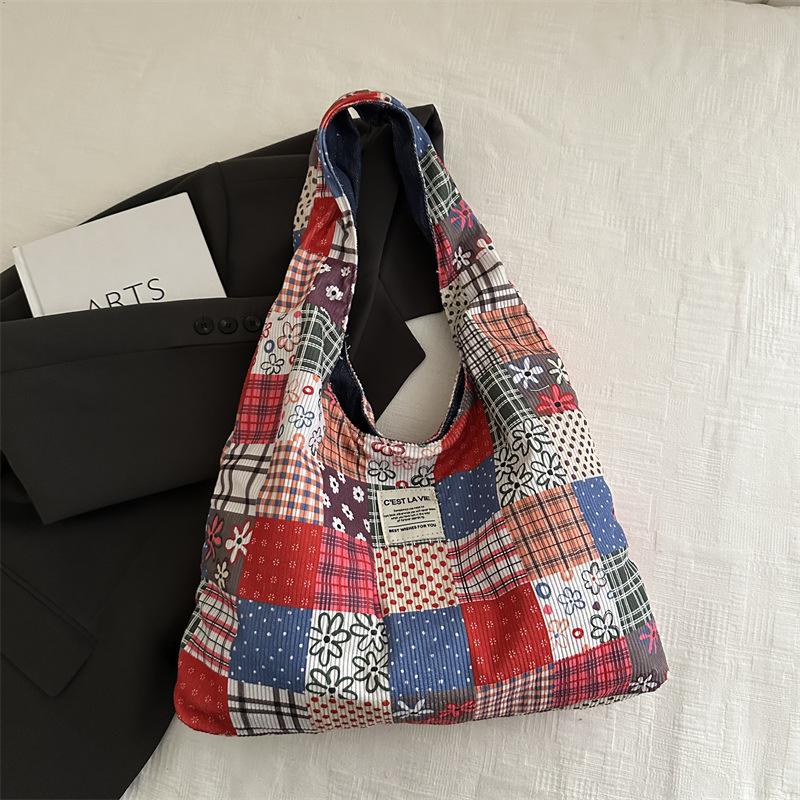 Sommer beliebte Blume Canvas Tasche leicht vielseitig große Kapazität Schulter Umhängetasche Mode Tragetasche Frauen