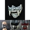 Teufelskrieger Hannya Halbgesichts Latexmaske Halloween Kostüm Requisite Furchteinflößende Cosplay Requisite