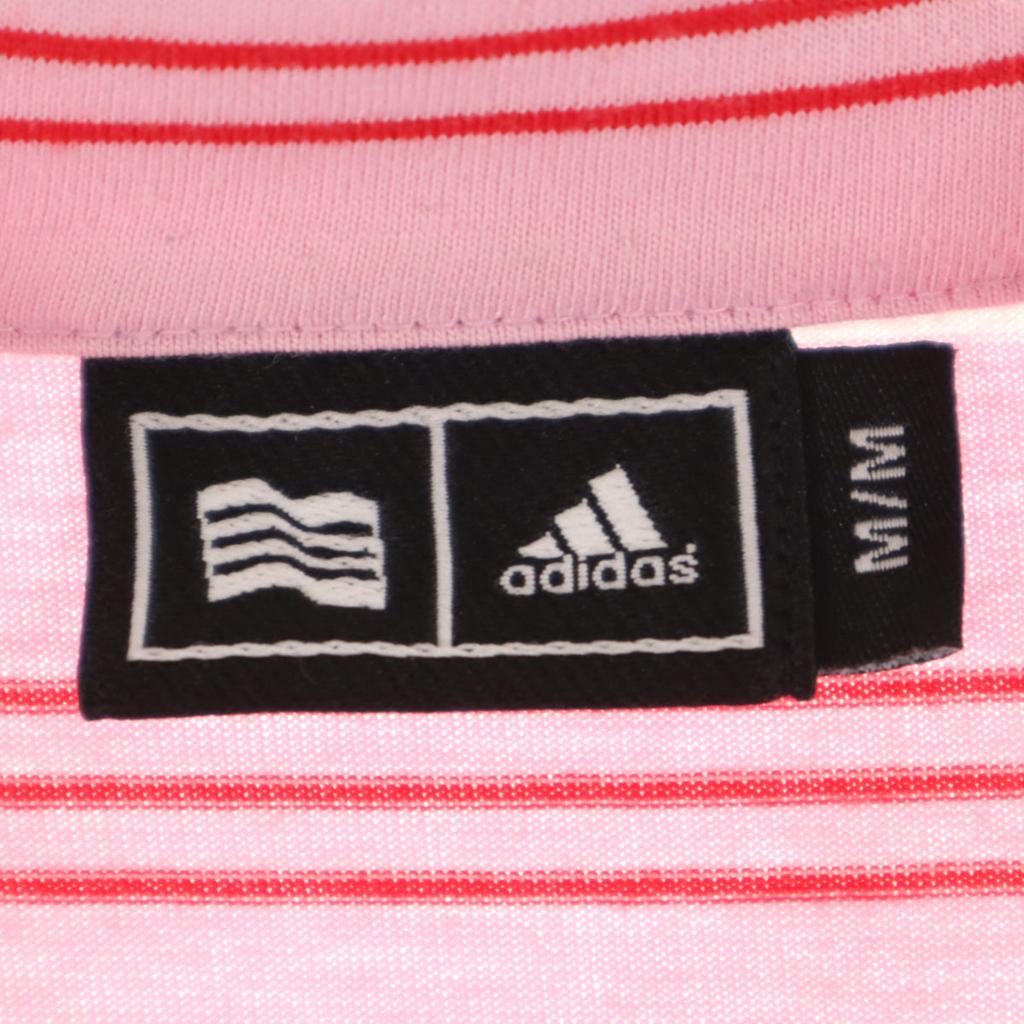 Adidas Border Golf Short Sleeve Half Zip Shirt M Pink Men's Used