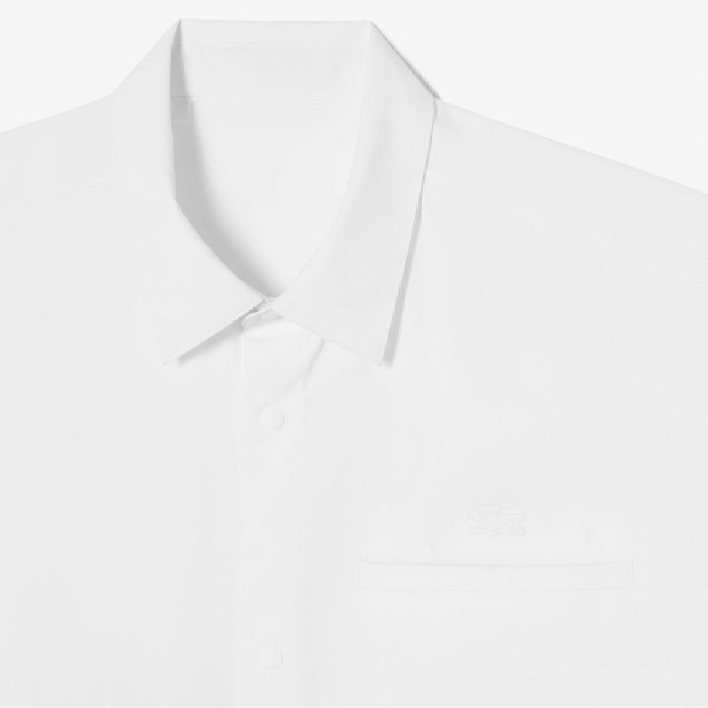 Lacoste Cămașă cu mânecă scurtă pentru îmbrăcăminte exterioară pentru bărbați [alb]