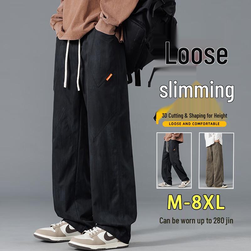 

Men s Plus Size Workwear Casual Wide-Leg Straight Pants 5XL