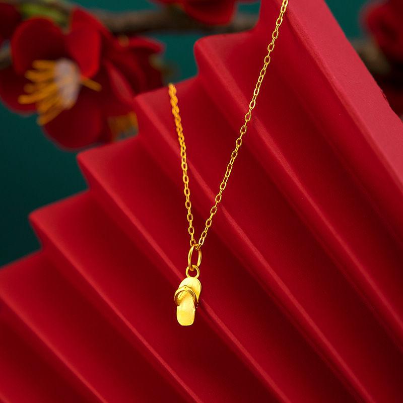 Vietnam Gold Sand Pendant Necklace & Gold Plated Three Worlds Bracelet