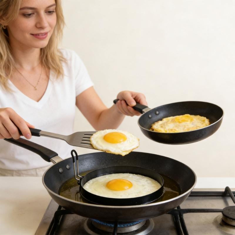 2Pcs Thickened Round Eggs Molds Omelettes Rings for Griddles Stainless Steel Eggs Rings Cooker For Easy Cooking And Baking