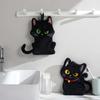 Cartoon Black Cat Hand Towel Animals Shape Absorbent Hand Cloth Kitchen Cleaning Wipe Cloth Kid Bathroom Hanging Towel