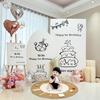 Korean-Inspired 1st Birthday Party Background Decoration for Boys & Girls
