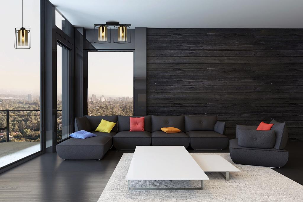 MODERN ELEGANT GLASS HANGING LAMP