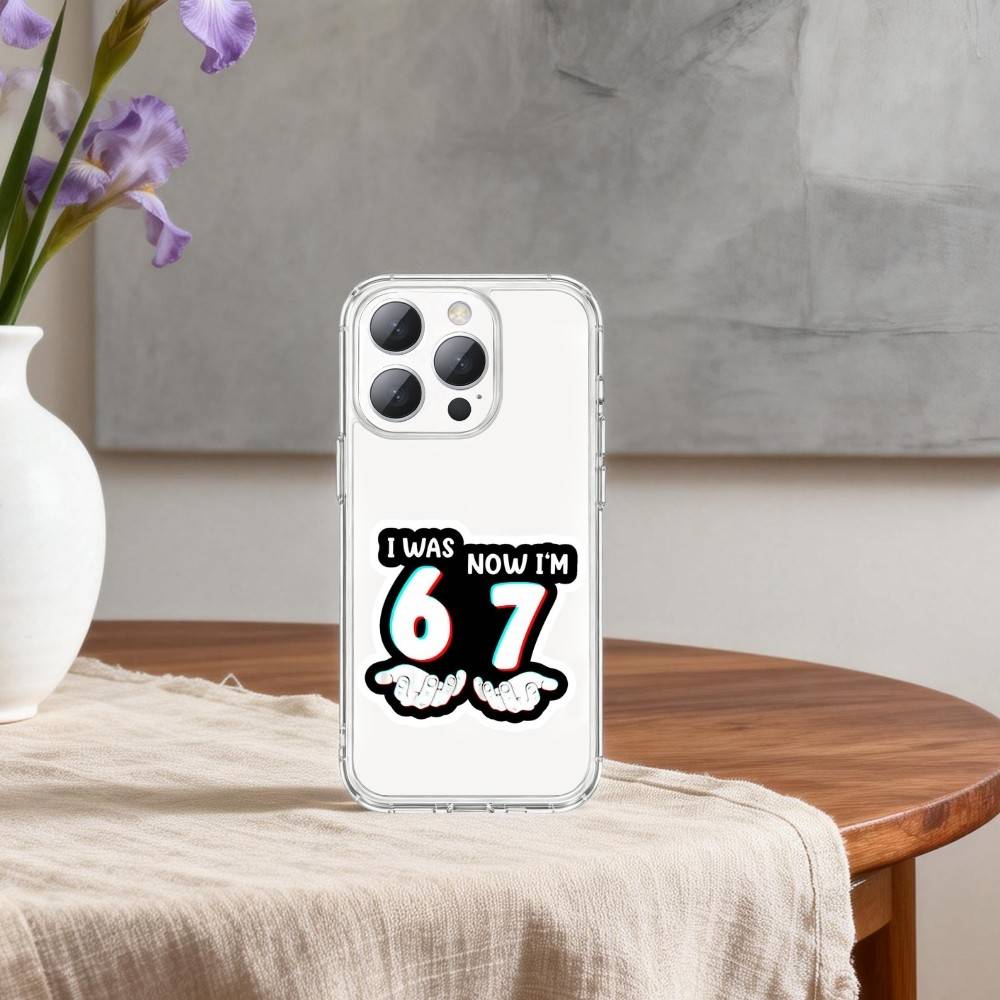 67 S-SIX-X S-SEVEN-N art Phone Case For iPhone 17 16 15 14 13 12 11 Mini Pro Max Plus Transparent Cover