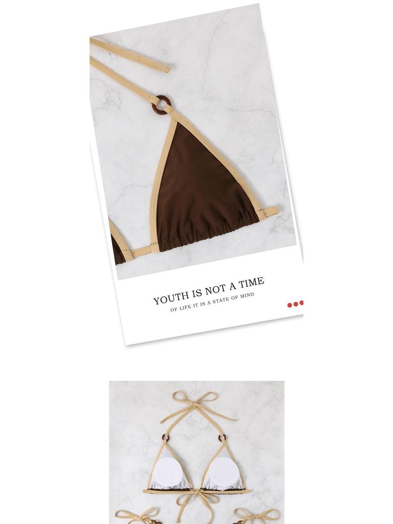 European and American High-End Women's Sexy Lace-Up Bikini Swimsuit, Perfect for Beach Vacations