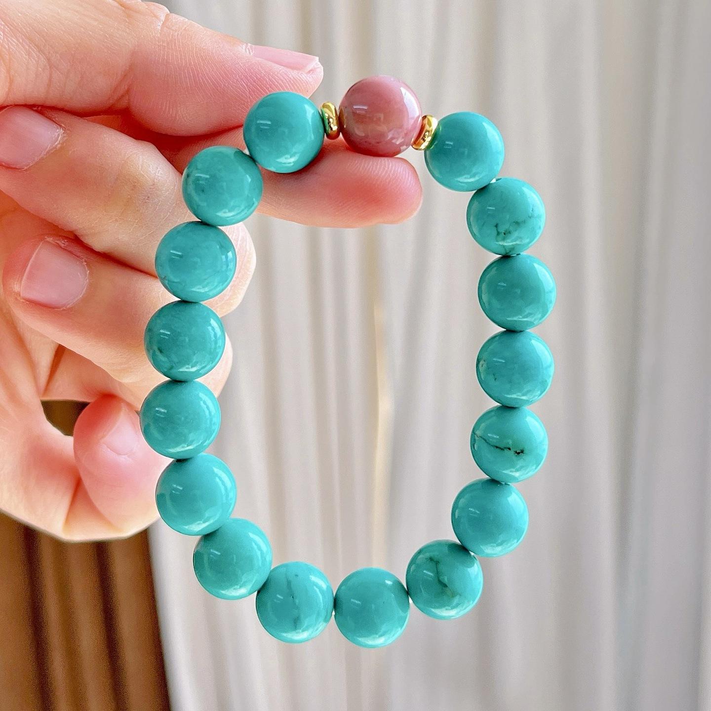 Natural Mahogany Grain Turquoise Quartz Rock Design Bracelet Bracelet
