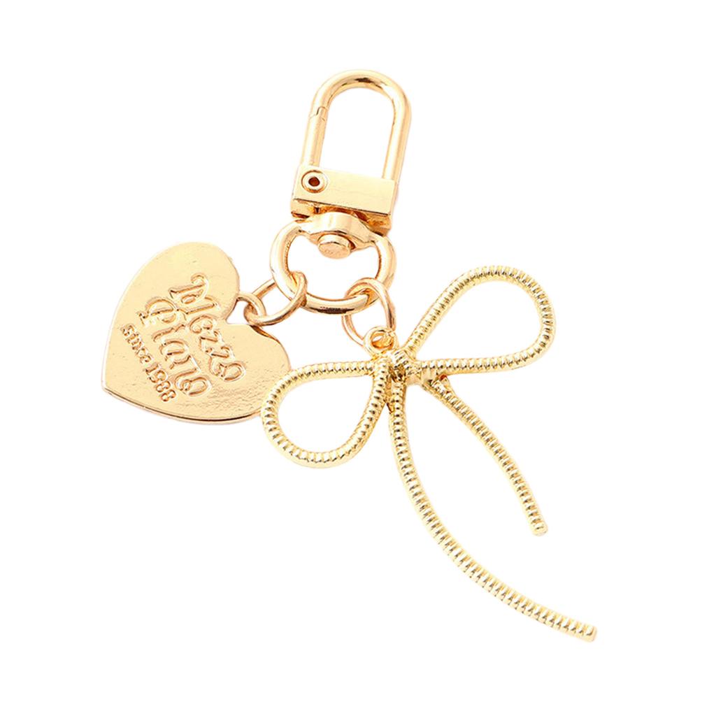 Lovely Heart Bowknot Bag Charm Pendant Keychain Bag Accessories for Backpack Purse Handbag Decors Aesthetic Keychain