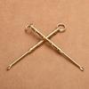 Brass Ear Spoon Keychain, Ear Digging, Ear Picking, Ear Rake Tool, Keychain Pendant, Bamboo Single and Double Use