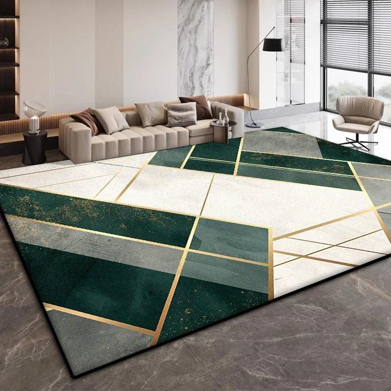 Moderní geometrický designový obývací pokojový koberec Jednoduchá dekorace Ložnice Protiskluzové Velké koberce Kancelář Kávové stolky Měkká podložka Pratelný