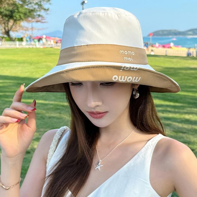 Wide Brims Summer Bucket Hat With Sun Protections Lightweight Polyester Hat For Beach Cycling Travel Outdoor Activities