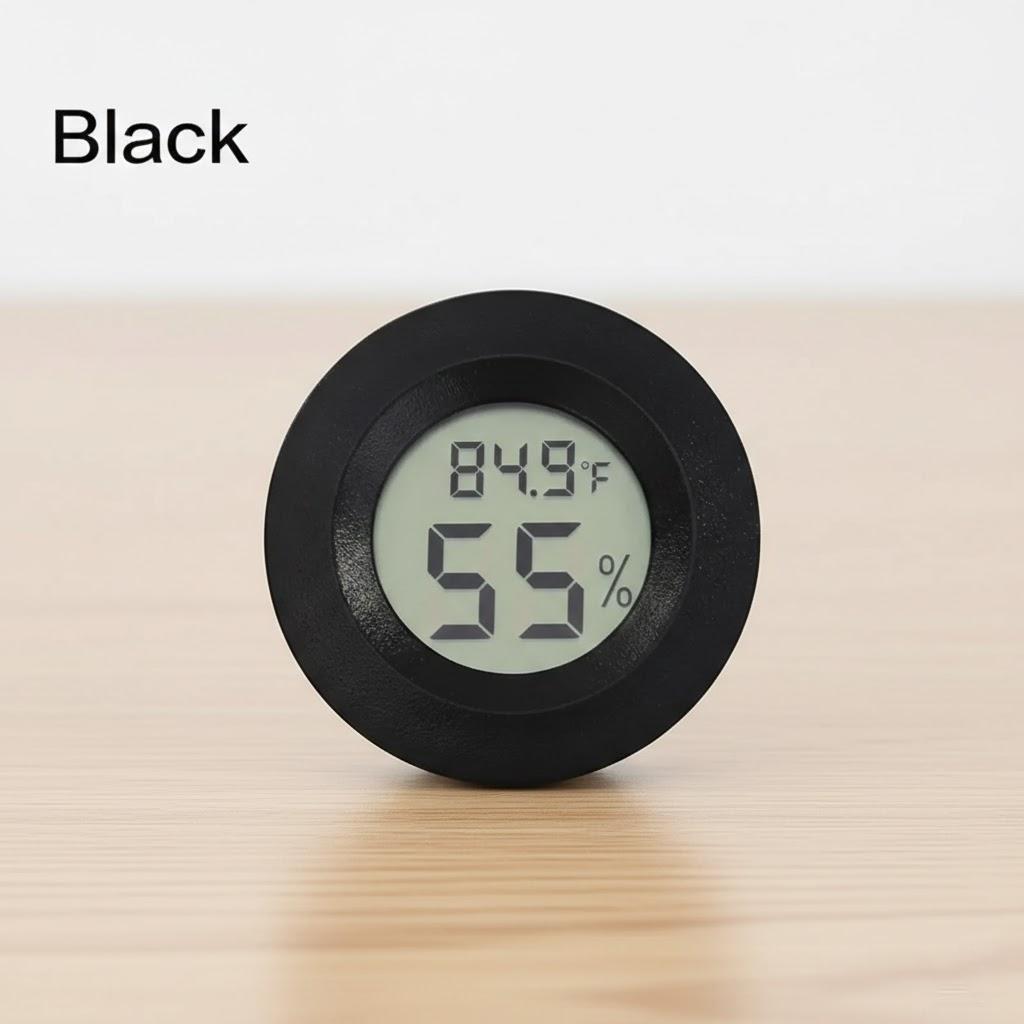 

High Precision Digital LCD Thermometer Hygrometer Indoor Outdoor Temperature Humidity Sensor Home Use 1PC чёрный