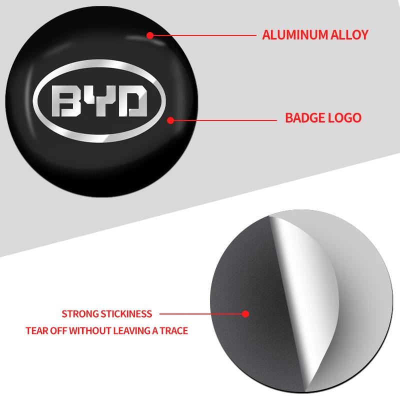 4PCS 56mm Car Wheel Center Hubcaps Emblem Sticker Car Accessories For BYD Tang F3 E6 Atto Yuan Plus Song Max F0 G3 I3 Ea1 Dmi