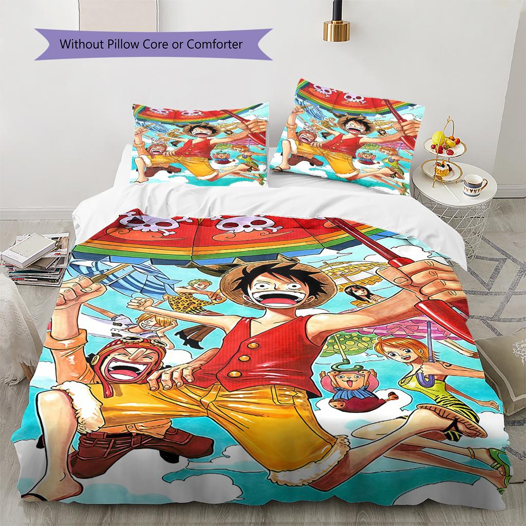 Luffy D 3pcs Duvet Cover Set, Digital Print Bedding, No Core, Children's Birthday Gift -HYQ19