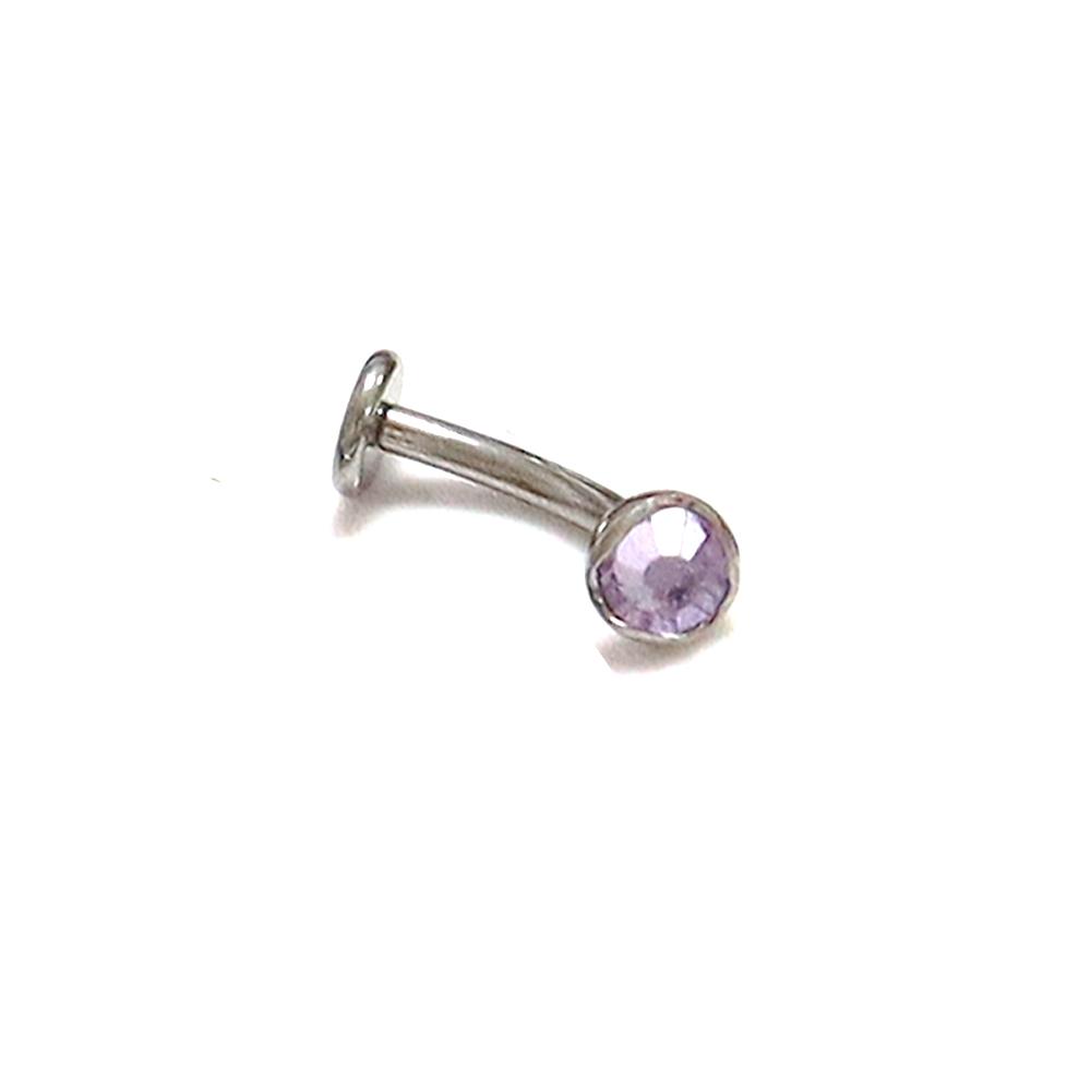 

1 Pcs F136 Titanium Alloy Wave Edge Zircon Earnail Internal Thread 16G Shiny Earbone Nail Lip Nail Human Body Puncture Jewelry 1.6x6x5mm