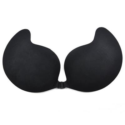 Push Up Sütyen - Görünmez Sütyen - Siyah - Silikon - Rahat - Balensiz