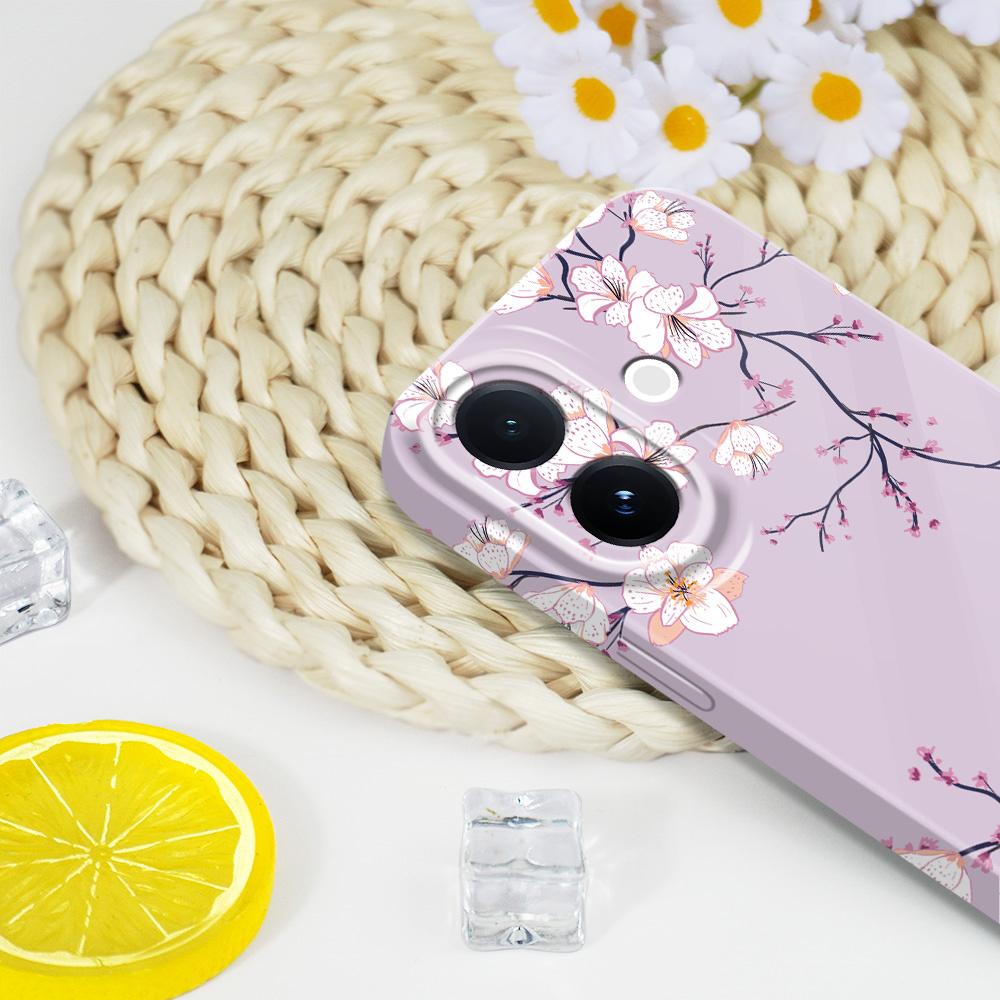 Fallen Plum Blossoms Phone Case For VIVO V60 V50 V40 Lite V27 V25 V23 V23E V20 Pro 4G 5G Film Hard Cover