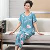 Pigiama Primavera Estate Maniche Corte Pantaloni Lunghi Cotone Tuta Homewear Taglia Plus Extra Large