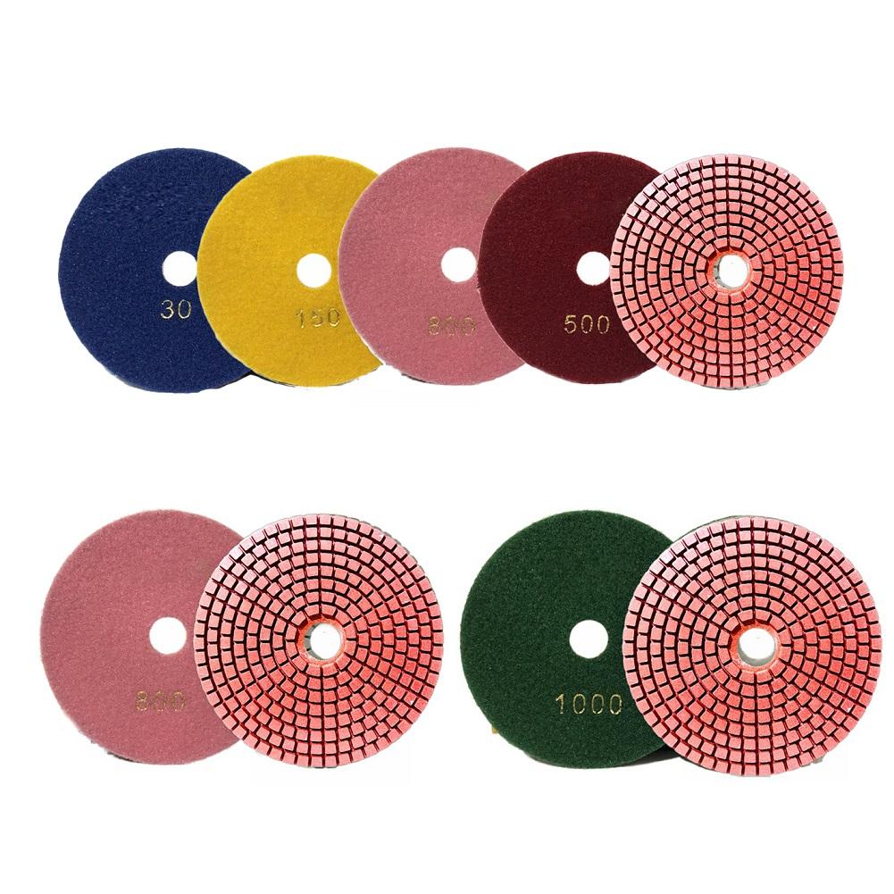 1pc 5 Inch 125mm Polishing Pads Wet/Dry Flexible Grinding Sanding Discs For Granite Stone Concrete Marble Polishing