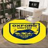 Oxford United Crest Round Rug for Livingroom,Bedroom, Palyroom, Chair Rug, Area rug, Circle Carpet, Large Size Fan Christmas gift