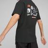 Puma Downtown Series Letter Print Short Sleeve T-Shirt Men Tops Black 539181-01