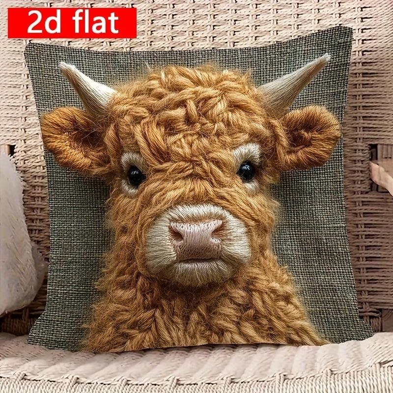 Милая наволочка с животным принтом Плоская 2D-печать не настоящая вышивка ночной диван ночная подушка для дивана Style-1 белый 599₽