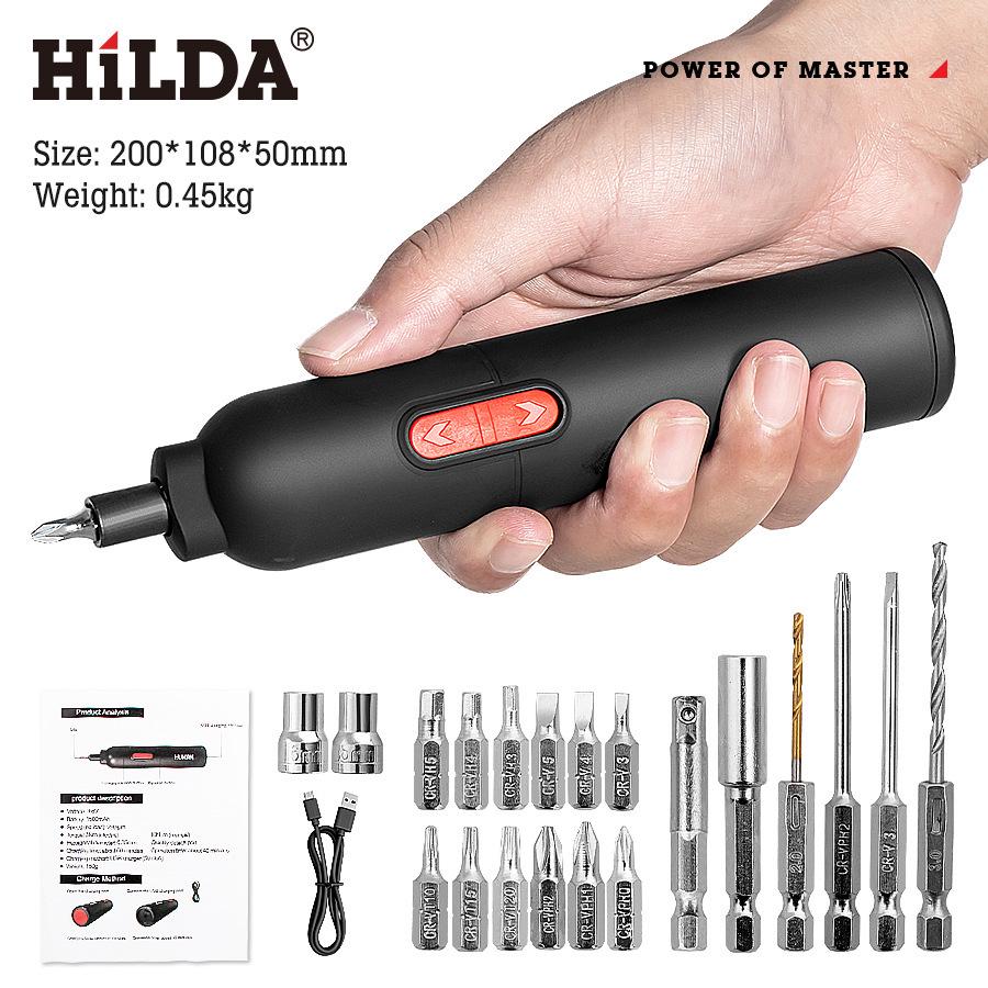 Rechargeable Multifunctional Electric Screwdriver Tool Set for Small Household Repairs