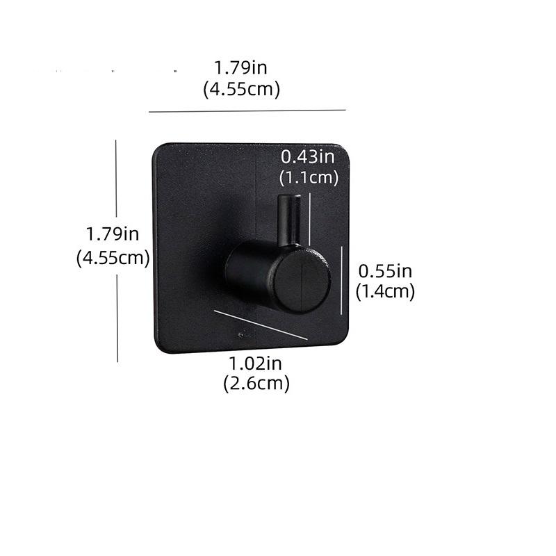 Настенный держатель для одежды, пластиковая вешалка для шляп, вешалка для одежды в спальню, подвесной органайзер чёрный