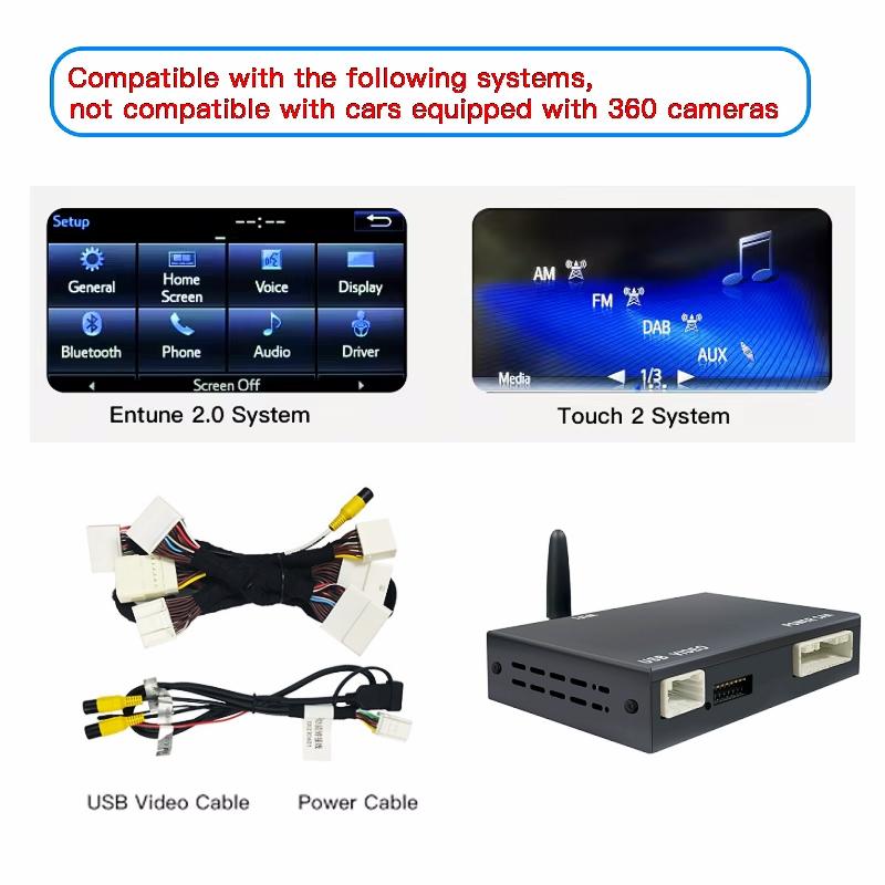 

ANYFAR Wireless Carplay Android Auto For TOYOTA Touch 2 Entune 2.0 Highlander Tundra Sienna Prius Yaris Camry CHR Module For TOYOTA Car