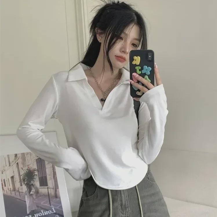 Women's Slim Fit Long-Sleeved T-Shirt: New Spring & Autumn Fashionable Design Shirt