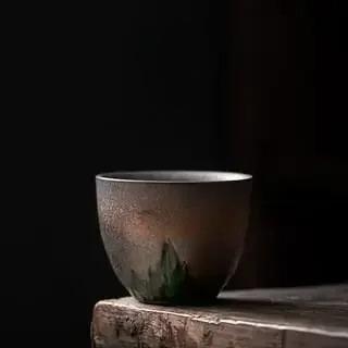 Style Chinese Tea Cup Single Gold Glazed Ceramic Cup for Gongfu Tea Meditation Handmade Oriental Tea Ware 80ml