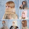 Warm Winter Children Hats Ear Protection Mask Hat Scarf Set Winter Pullover Cap  for Boys Girls