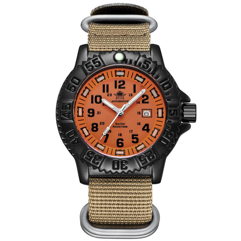 ADDIESDIVE Herren Sport Wasserdichte Quarz-Uhr mit Leuchtendem Zifferblatt.
