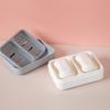 2 Pcs Rectangle Bathroom Soap Dishes 2 Colours Soap Holder Easy To Use Bar Soap Holder  Kitchen Sink