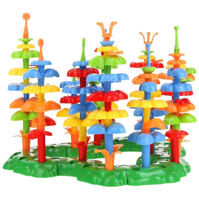 Construction Blocks for Building a Garden Flowers Garden Puzzle 124pcs.