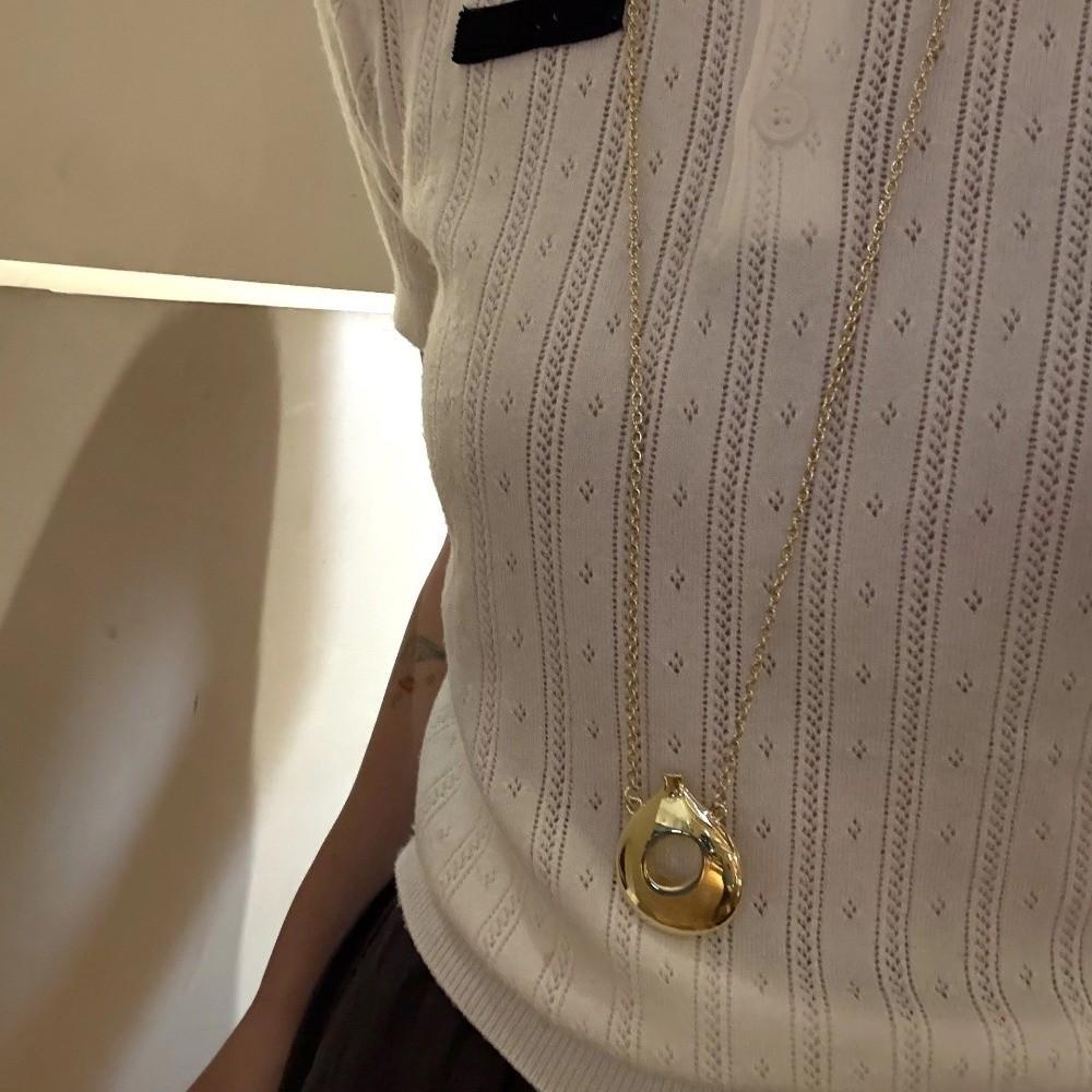 Leather Rope Vase Pendant Necklace Korean-Style Chain Necklaces Fashion Long Sweater Chain