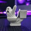 Stress Relieving Desk Toys 3D Printed Toilet Ghost Figurine  Minimalist Statue  Funny Desktop Ornament  Whimsical Room Sculptures Creative Halloween
