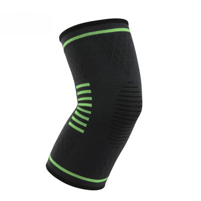 Hochelastische, dreidimensional gestrickte Sport-Knieschoner aus Nylon mit atmungsaktiven und schweißabsorbierenden doppelt gewellten Silikagel-Knieschonern