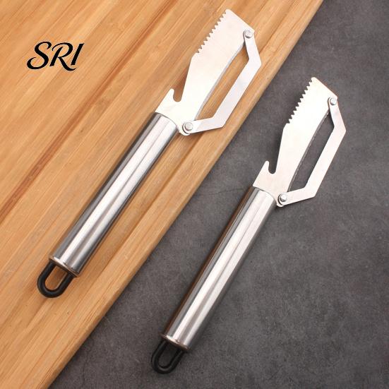 Non-slip Handle Peeler Stainless Steel Vegetable Multi-Function Fruit Potato for Pineapple Pumpkin Sugarcane Ergonomic Bottle Opener Rust-Proof