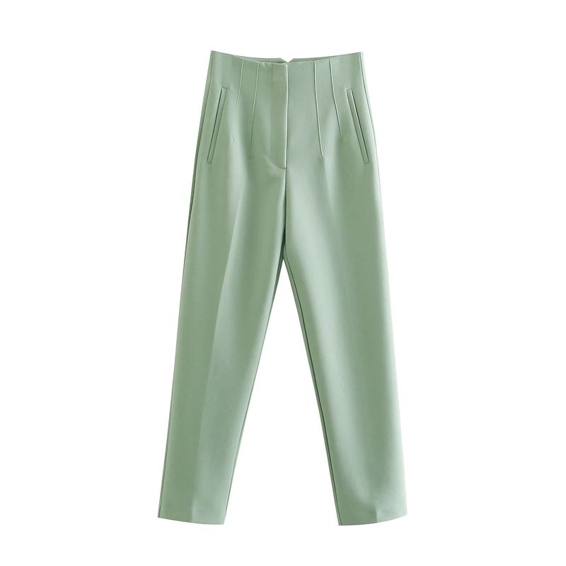 Cigarette Pipe Commute Leisure Candy Color Slim Looking Ankle-Length Pants