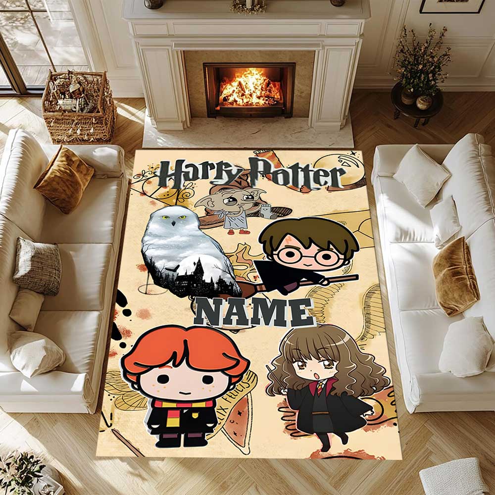 Warner Bros. Works (57) Customize Your Name Rug, Office Chair Cushion, Home Bedroom Living Room Gift.
