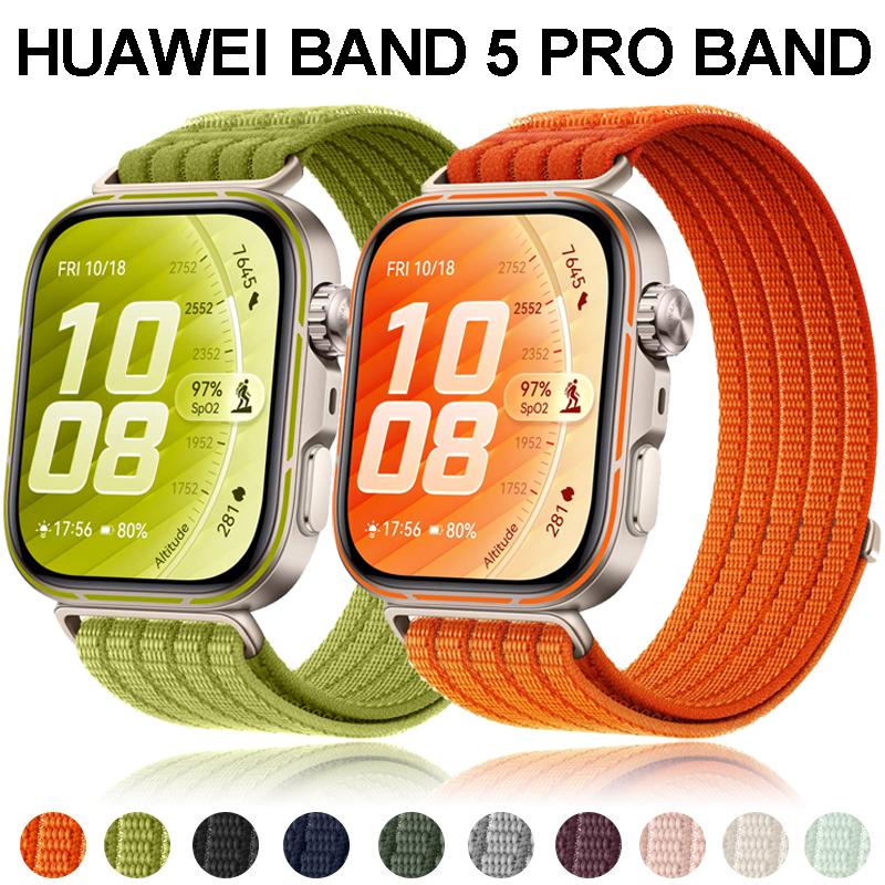 Nylon Loop Woven Strap for HUAWEI WATCH FIT 5 4 Pro Braided Comfortable Breathable Wristband for Huawei Watch Fit 5 4 3