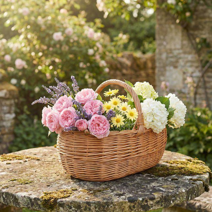 Panier de pique-nique - CREATIVE HOME - Creative Home - Osier 100% naturel - Tressé main - Poignées ergonomiques