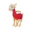 Rhinestone Antelope Zodiac Keychain - Metal Alloy Fashion Accessory