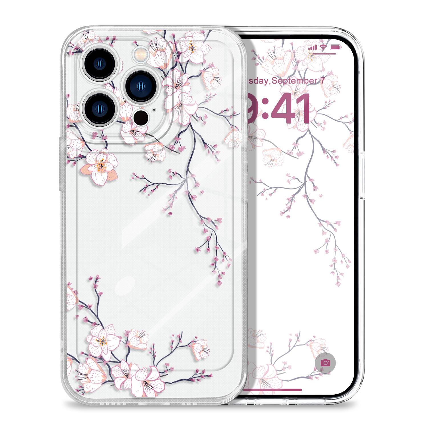 

Flower Dance Transparent Phone Case For iPhone 13 12 11 X XR XS 8 7 6 Pro Max Plus Mini Soft TPU Cover iPhone X(XS) прозорий