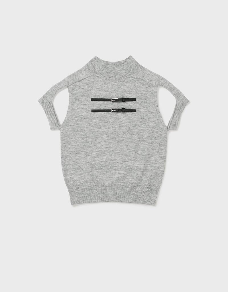Ememdeobeulyu [Mmw] Cut-Out Belted Hf Knit (Grey)