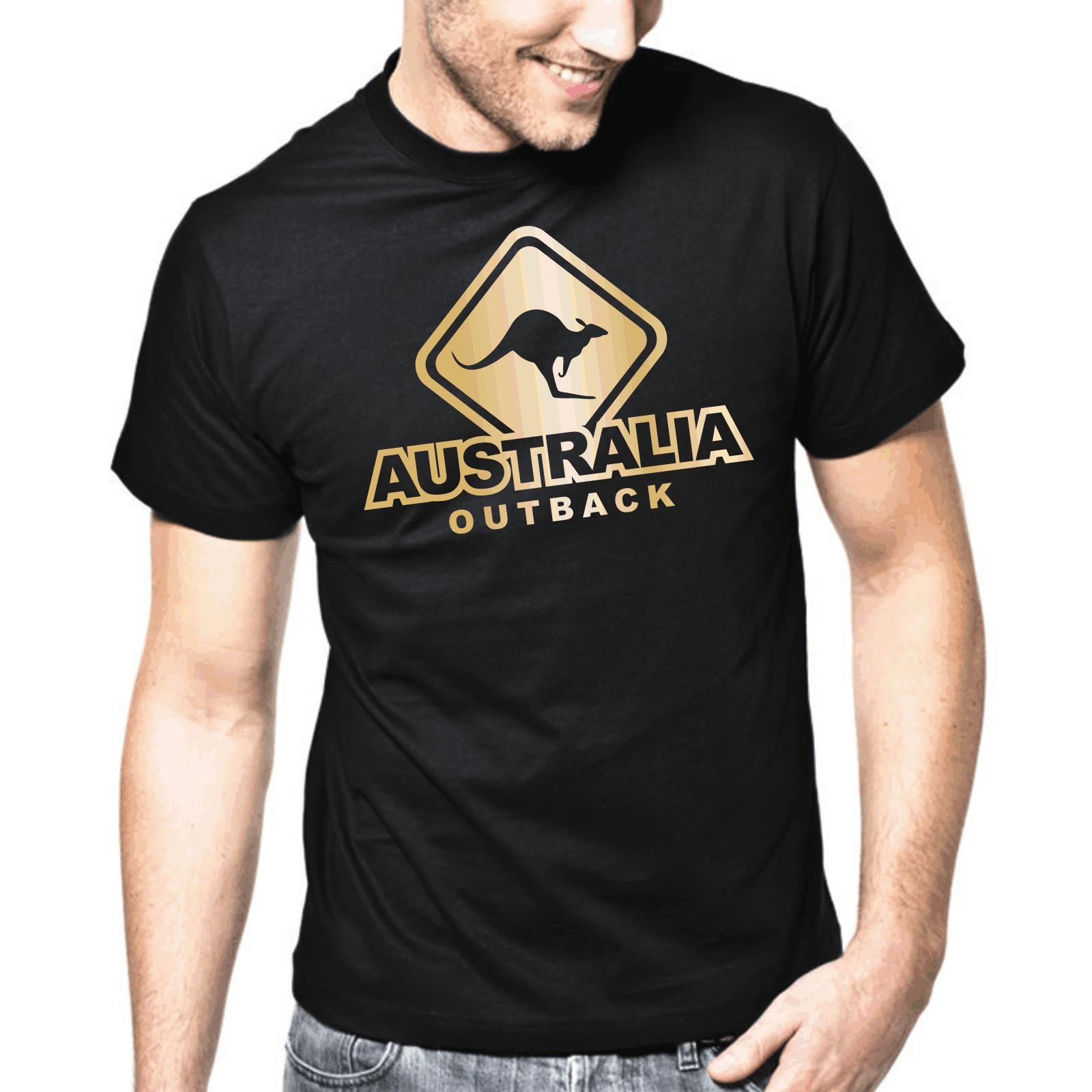Australia Outback Kangaroo Crossing Quotes Gift T-Shirt Mens Womens Tees Top 4XL
